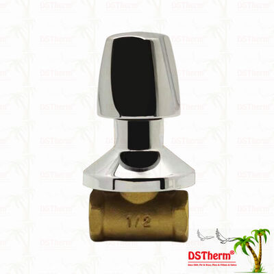 Valvola di arresto in ottone cromata Valvola globale stile sudamericano A 1/2 "-1"