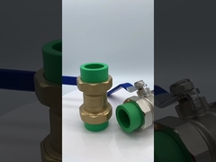 Valvola a sfera a doppia unione in ottone da 110 mm, tipo più pesante, a passaggio totale