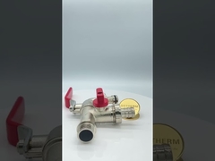 Rubinetto esterno in ottone cromato con maniglia in acciaio