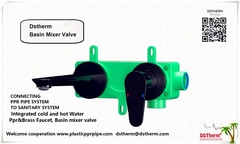 Valvola del bacino PPR Valvola del miscelatore nascosta Rubinetto per acqua calda fredda Rubinetto in ottone PPR di colore nero