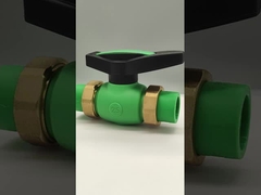 Valvola a sfera con doppio rivestimento in plastica PPR Installazione esposta Materia prima importata