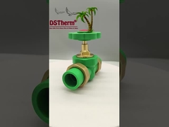 PPR Valvola a sfera a doppia unione tridimensionale Esposta Installazione Dimensioni personalizzate