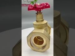 Valvola di porta in ottone con maniglia di ferro fuso rosso ad alto flusso 1/2