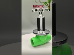 Valvola a sfera di lusso PPR cromata con maniglia crociata Cartuccia in rame