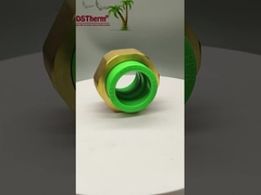 Ppr verde con doppia testa a filettatura Unione doppia Unione connettore resistente alle alte temperature
