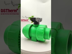 Valvola a sfera PPR a doppia unione con sfera in plastica S2.5 20-63MM LOGO personalizzato