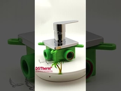 Valvola miscelatore doccia cromata in PPR a 3 vie con pannello quadrato 20 25mm 2 in 1 out