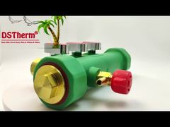 PPR Manifolds With Ball Valve Hot & Cold Water Red 3 Ways Manifolds Customized Logo and Color 25mm