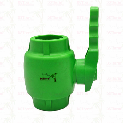 Valvola a sfera in plastica PPR con maniglia d'allungamento e maniglia d'allungamento ergonomica a sfera in ottone 20-63 mm