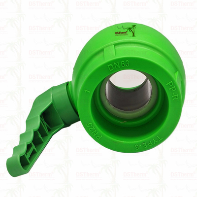 Valvola a sfera in plastica PPR con maniglia d'allungamento e maniglia d'allungamento ergonomica a sfera in ottone 20-63 mm