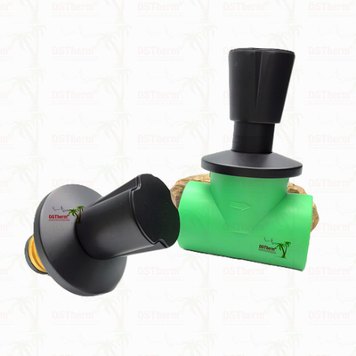 Ppr Valvola di arresto rivestita di nero Valvola di ottone Valvola centrale Elettroforetica Rivestimento nero Dimensione personalizzata