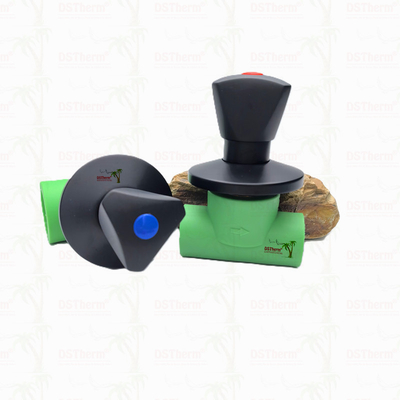 Valvola di arresto con maniglia triangolare Ppr con rivestimento nero elettroforetico