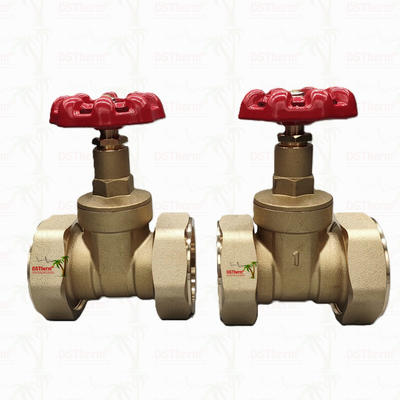 Valvola di porta in ottone con maniglia di ferro fuso rosso ad alto flusso 1/2"-4"