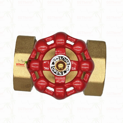 Valvola di porta in ottone con maniglia di ferro fuso rosso ad alto flusso 1/2"-4"