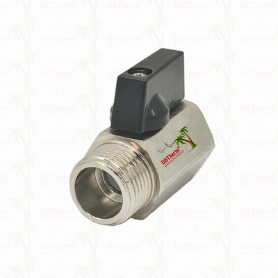Valvola a sfera per impianti idraulici rivestita di nichel 1/2' resistenza alla corrosione efficienza spaziale
