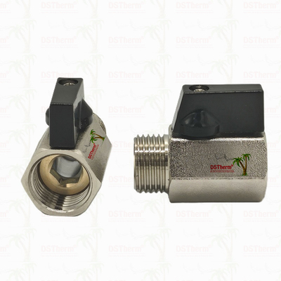 Valvola a sfera per impianti idraulici rivestita di nichel 1/2' resistenza alla corrosione efficienza spaziale