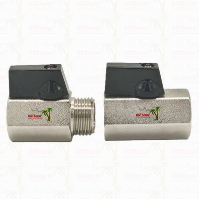 Valvola a sfera per impianti idraulici rivestita di nichel 1/2' resistenza alla corrosione efficienza spaziale