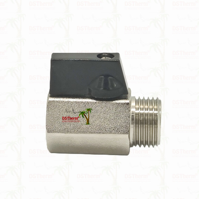 Valvola a sfera per impianti idraulici rivestita di nichel 1/2' resistenza alla corrosione efficienza spaziale