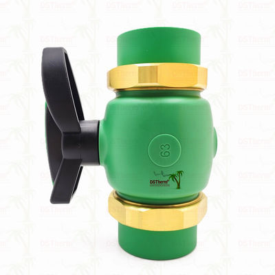 Valvola a sfera PPR Union Full Bore Valvola a sfera a doppia unione PPR 20-63MM Installazione a vista