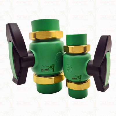 Valvola a sfera PPR Union Full Bore Valvola a sfera a doppia unione PPR 20-63MM Installazione a vista