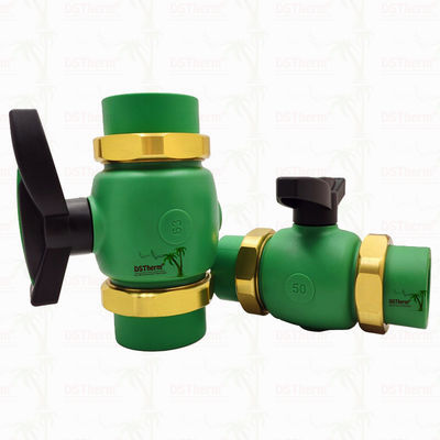 Valvola a sfera PPR Union Full Bore Valvola a sfera a doppia unione PPR 20-63MM Installazione a vista