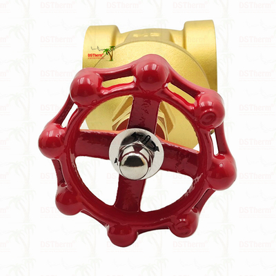 Valvola a saracinesca in ottone con maniglia rossa 2 1/2" Dimensione personalizzata Capacità di sopportazione alta pressione