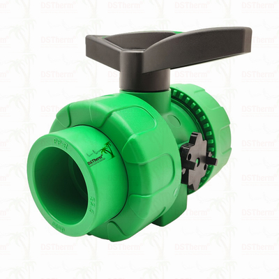 Valvola a sfera PPR a doppia unione con sfera in plastica S2.5 20-63MM LOGO personalizzato