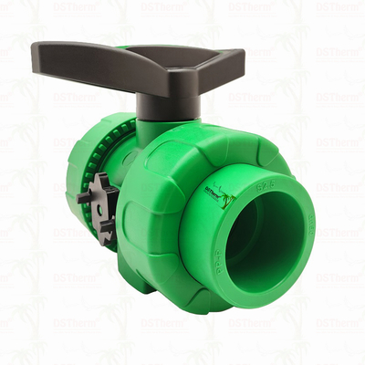 Valvola a sfera PPR a doppia unione con sfera in plastica S2.5 20-63MM LOGO personalizzato