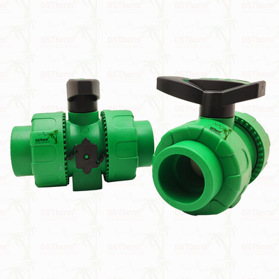Valvola a sfera PPR a doppia unione con sfera in plastica S2.5 20-63MM LOGO personalizzato