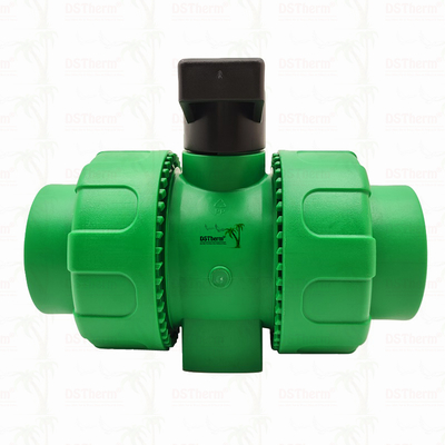 Valvola a sfera PPR a doppia unione con sfera in plastica S2.5 20-63MM LOGO personalizzato