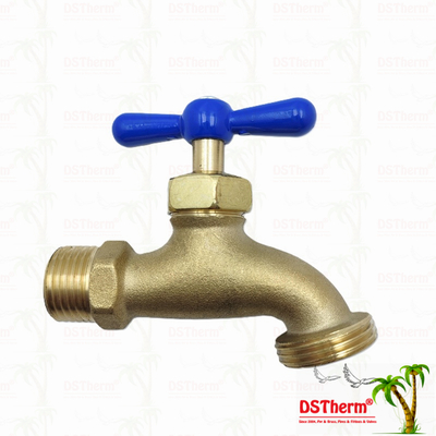 Rubinetto in ottone Bibcock in ottone Valvola del rubinetto Rubinetto per l'acqua Materiale personalizzato 1/2" 3/4"