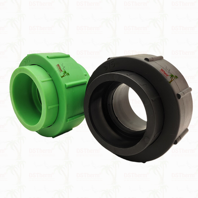 Ppr Black Plastic Union per sistema di tubazioni Personalizzabile Durabilità Resistenza chimica