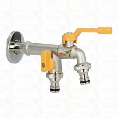 Long Spoute Heavy-duty Brass Double Outlet Tap Body Extended Faucets Faucet in ottone 1/2"*3/4"*3/4"