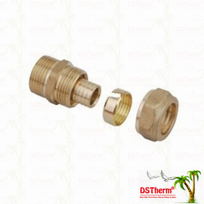 Montaggi d'ottone uguali Logo Screw Fittings Middle Weight su misura colore d'ottone di Pex dell'accoppiamento infilato