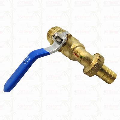 Gold Plated Heavy Duty Classic Blue Iron Handle Bibcocks Water Spout Faucet Spigot Water Tap 3/4"