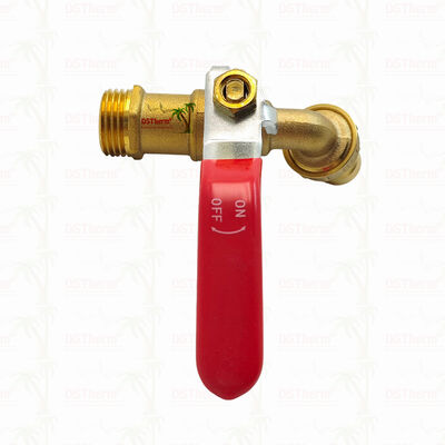 Collo oro pesante classico manico di ferro rosso bibcocks rubinetto idraulico becco rubinetto spigotto 1/2 "