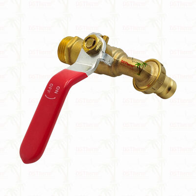 Collo oro pesante classico manico di ferro rosso bibcocks rubinetto idraulico becco rubinetto spigotto 1/2 "