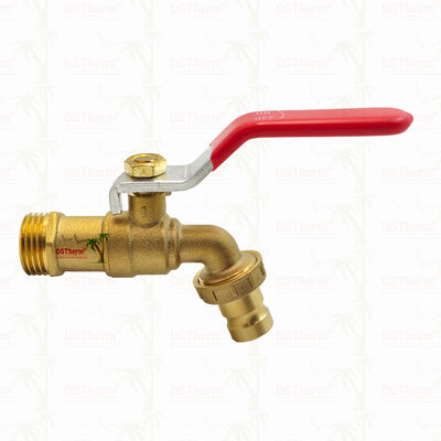 Collo oro pesante classico manico di ferro rosso bibcocks rubinetto idraulico becco rubinetto spigotto 1/2 "