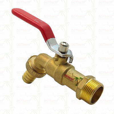 Rubinetti a becco classici in ferro rosso massiccio placcati in oro, rubinetto dell'acqua da 3/4"