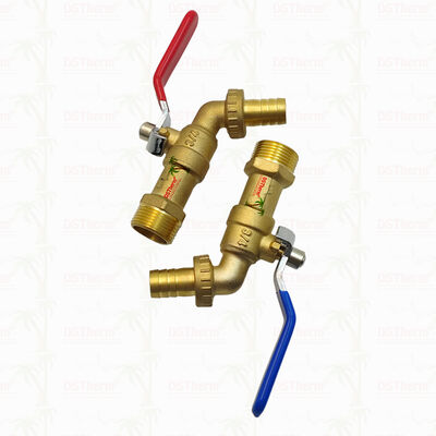 Rubinetti a becco classici in ferro rosso massiccio placcati in oro, rubinetto dell'acqua da 3/4"