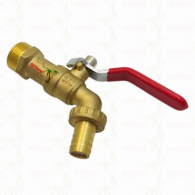 Rubinetti a becco classici in ferro rosso massiccio placcati in oro, rubinetto dell'acqua da 3/4"