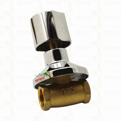Valvola di arresto in ottone cromato, valvola globale, stile sudamericano B 1/2"-1"