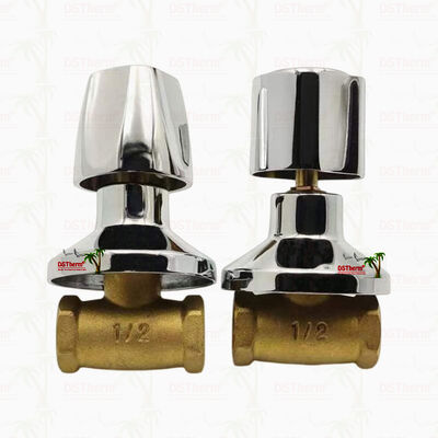 Valvola di arresto in ottone cromato, valvola globale, stile sudamericano B 1/2"-1"