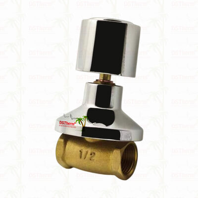 Valvola di arresto in ottone cromato, valvola globale, stile sudamericano B 1/2"-1"