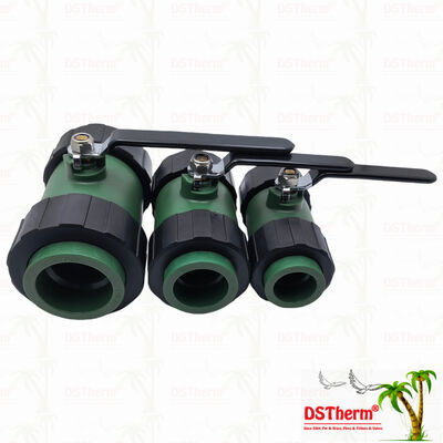 Valvola a sfera a doppia unione PPR con sfera in ottone e maniglia in ferro, 20-63MM, LOGO personalizzato