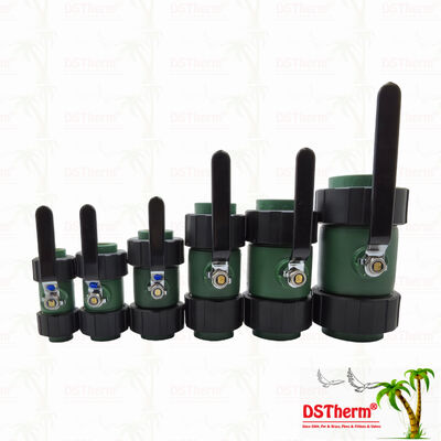 Valvola a sfera a doppia unione PPR con sfera in ottone e maniglia in ferro, 20-63MM, LOGO personalizzato