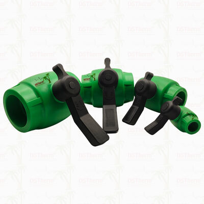 Valvola a sfera a foratura completa PPR con cartuccia di ottone per tubi PPR 20-63MM personalizzabile