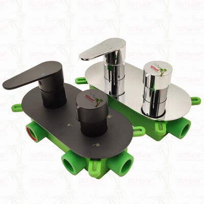 PPR 5 Ways Valvola di doccia per miscelatore rivestita di nero per il controllo della temperatura e del flusso