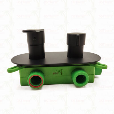 PPR 5 Ways Valvola di doccia per miscelatore rivestita di nero per il controllo della temperatura e del flusso