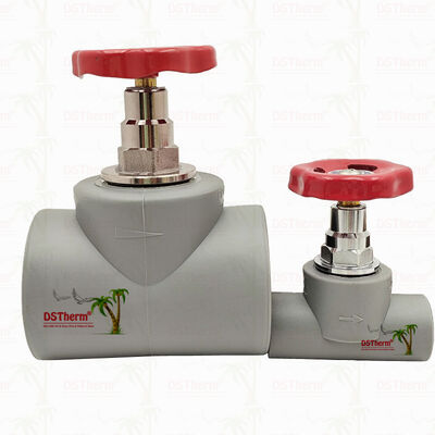 Valvola di intercettazione in PPR cromato grigio con cartuccia in ottone Global Valve 20-110mm